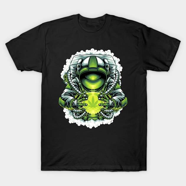 Astronaut Founding The Cannabis T-Shirt by Wagum Std